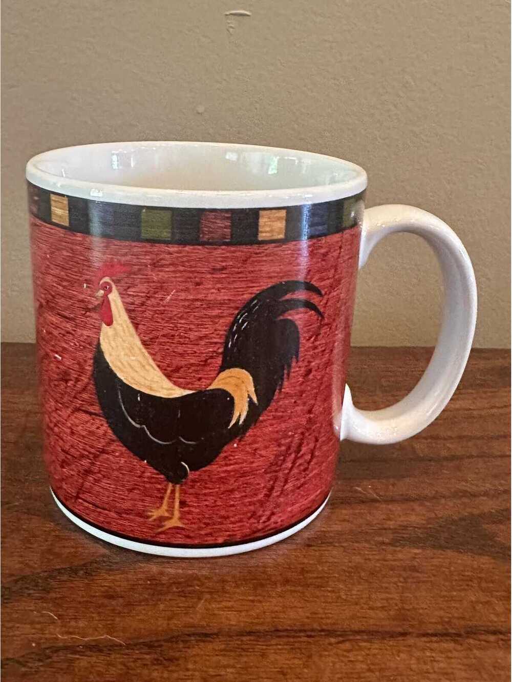 Vintage Sakura Warren Kimble "Country Quartet" Rooster 12 oz Mug